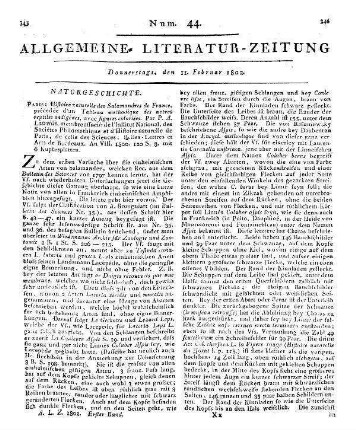 1802: Allgemeine Literatur-Zeitung