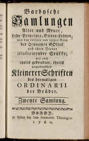 Zweyte Samlung.