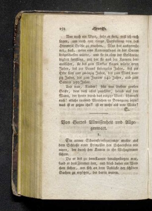 Von Gottes Allwissenheit und Allgegenwart.