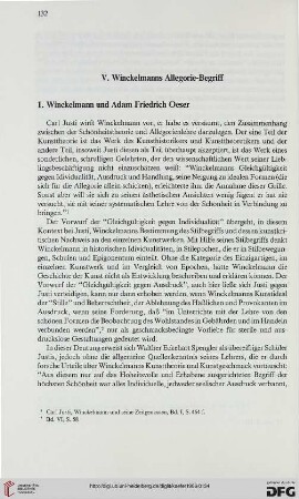 V. Winckelmanns Allegorie-Begriff