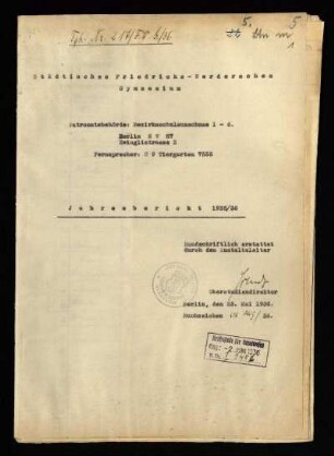 1935/36: Jahresbericht ... - 1935/36