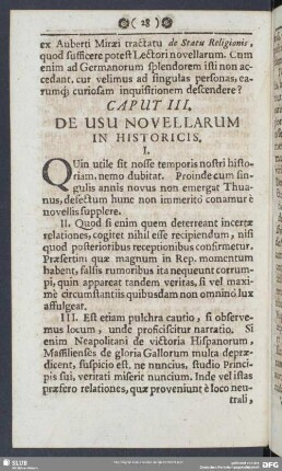 Caput III. De Usu Novellarum In Historicis
