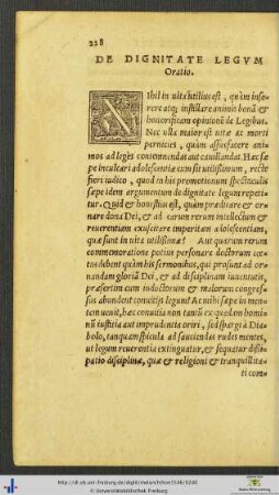 De Dignitate Legum Oratio