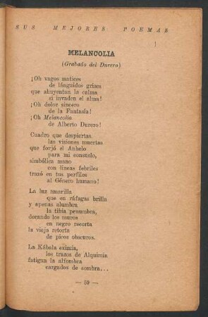Melancolía : (Grabado del Durero)