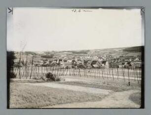 Vor der Hopfenstadt Spalt : Spalt. Stadtansicht von Südosten (über Hopfenfelder)