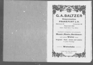 Adreß-Buch für Frankfurt an der Oder. 1907
