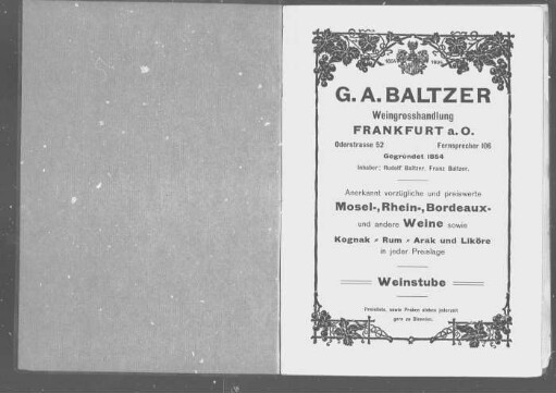 Adreß-Buch für Frankfurt an der Oder. 1907