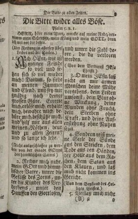 Die Bitte wider alles Böse.