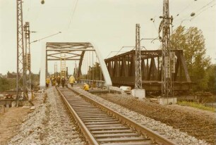 Bau Eisenbahnbrücke Nr. 225 in Vinnhorst/Mittellandkanal