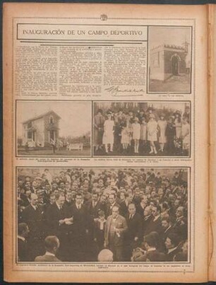 Inauguración de un campo deportivo