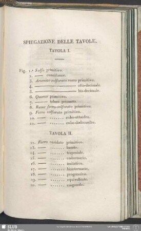 Spiegazione Delle Tavole