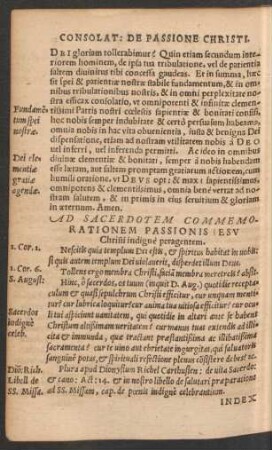 Ad Sacerdotem Commemorationem Passionis Iesu Christi indigne peragentem.