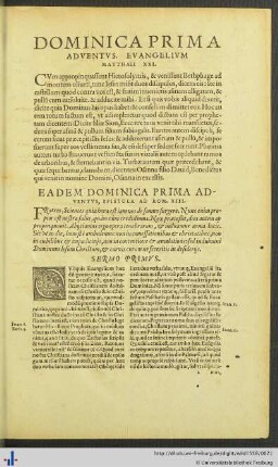 Dominica Prima Adventus.