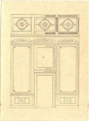 Gärtner, Friedrich von; Athen (Griechenland); Königliche Residenz (Athener Schloss) - Wanddekoration (Ansicht)