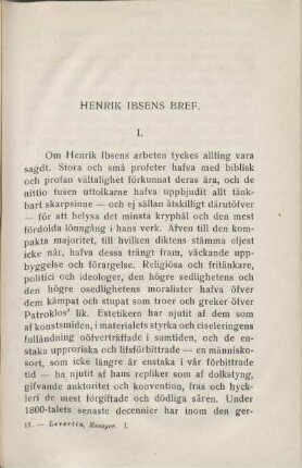 Henrik Ibsens Bref.