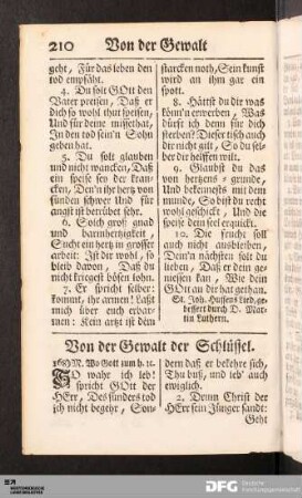 Von der Gewalt der Schlüssel.