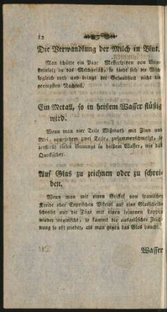 Die Verwandlung der Milch in Blut