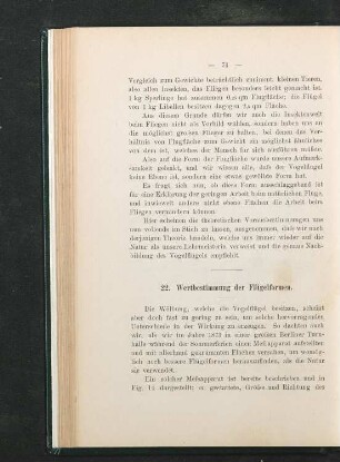 22. Wertbestimmung der Flügelformen