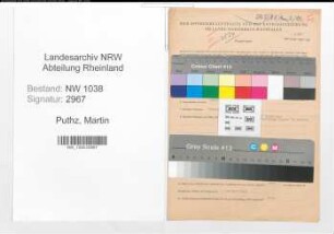 Entnazifizierung Martin Puthz , geb. 12.02.1915 (Assessor)