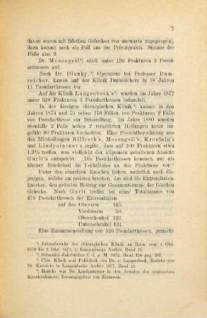 Die Pseudarthrose nach Fraktur : Inaugural-Dissertation