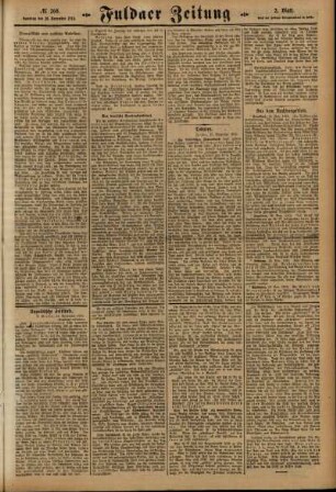 Zweite Ausgabe vom Samstag, den 20. November 1915.