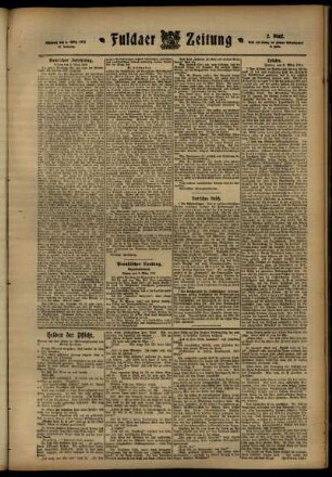 Zweite Ausgabe vom Mittwoch, den 06. März 1912.