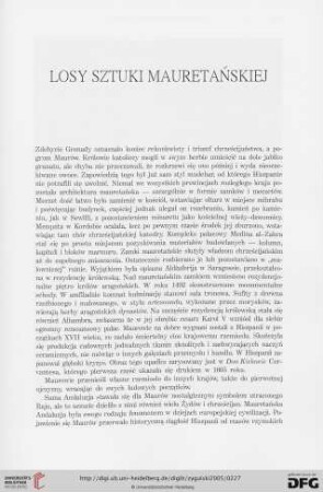 Losy sztuki mauretańskiej