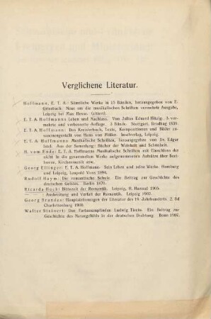 Verglichene Literatur
