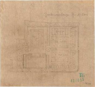 Fischer, Theodor; Nürnberg; Haus Adelsberger - Gartenanlage (Lageplan)
