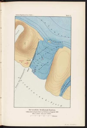 Karte vom westlichen Itivdliarsuk-Eisstrom, 1:100 000, 1893