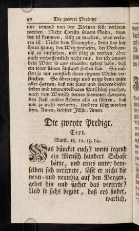 40-57, Die zweyte Predigt.