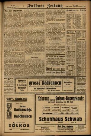 Zweite Ausgabe vom Samstag, den 26. Juli 1924.