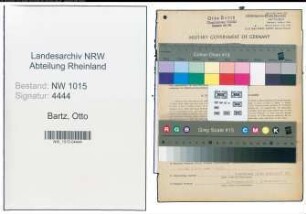 Entnazifizierung Otto Bartz , geb. 31.03.1900 (Kaufmann)