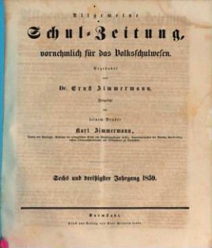 Allgemeine Schulzeitung. 36. 1859