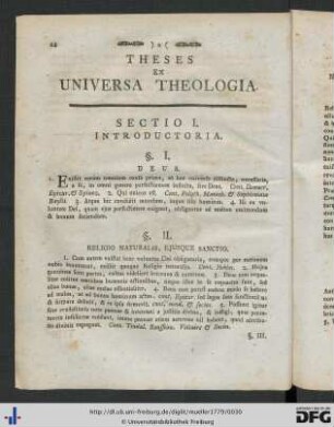 Theses Ex Universa Theologia.