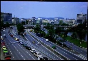 Saarbrücken: Stadtautobahn an der Saar, Richtung Norden