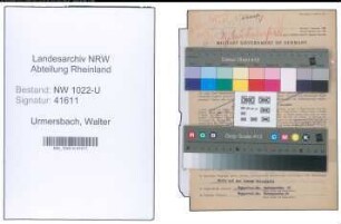 Entnazifizierung Walter Urmersbach , geb. 31.05.1922 ()