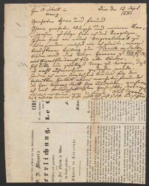 Brief an B. Schott's Söhne : 12.09.1840