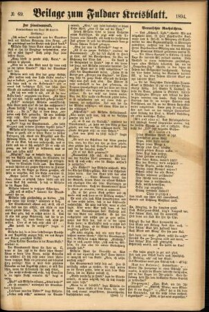 Zweite Ausgabe vom Donnerstag, den 14. Juni 1894.