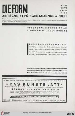 Heft 6 (15. März 1929)