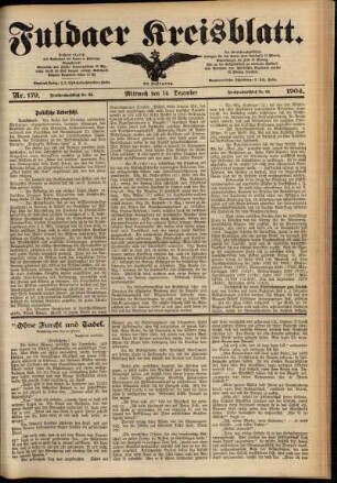 Ausgabe vom Mittwoch, den 14. Dezember 1904.