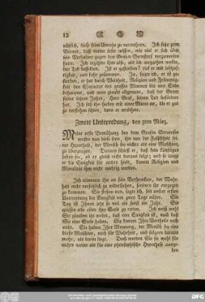 Zwote Unterredung, den 3ten März.