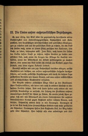 29-92, III. Die Linien unsrer außenpolitischen Beziehungen