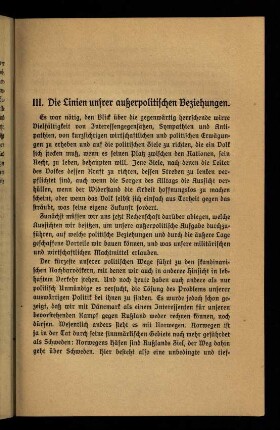 29-92, III. Die Linien unsrer außenpolitischen Beziehungen