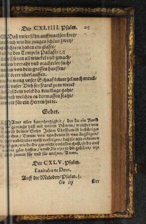 Der CXLV. Psalm.