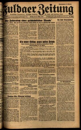 Ausgabe vom Freitag, den 15. März 1940.