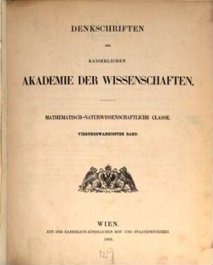 Denkschriften. 24. 1865