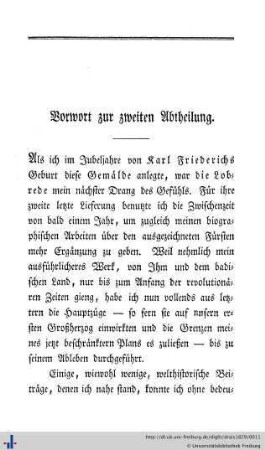 Vorwort zur zweiten Abtheilung