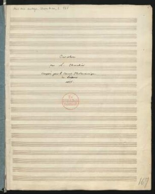 Ouvertüren; orch; G-Dur; ParC 54