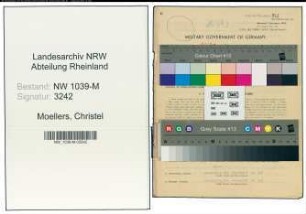 Entnazifizierung Christel Moellers , geb. 17.03.1918 (Stenotypistin)